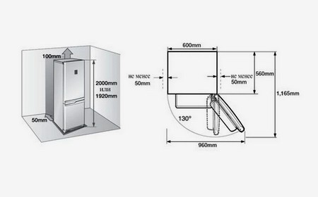 Установка холодильника No Frost